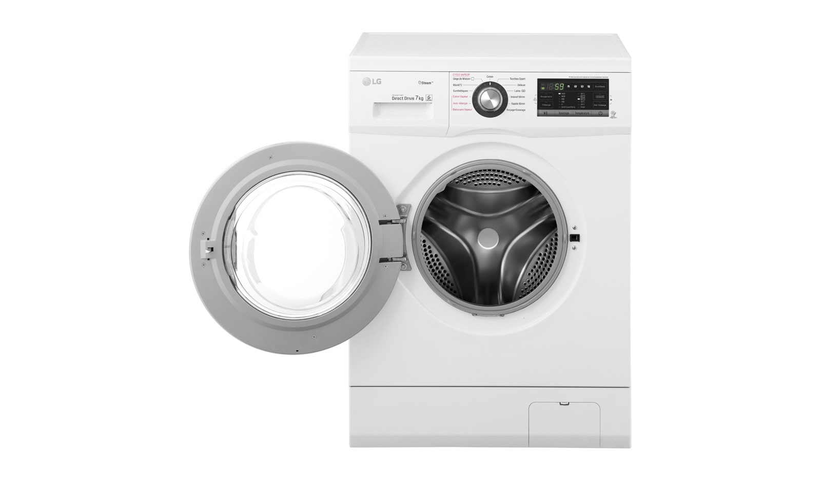 LG Lave-Linge 7KG | Moteur Direct Drive™ |  6 Motion Direct Drive™  | Steam | A+++-30%  | Smart Diagnosis™, LG F74G62WHS