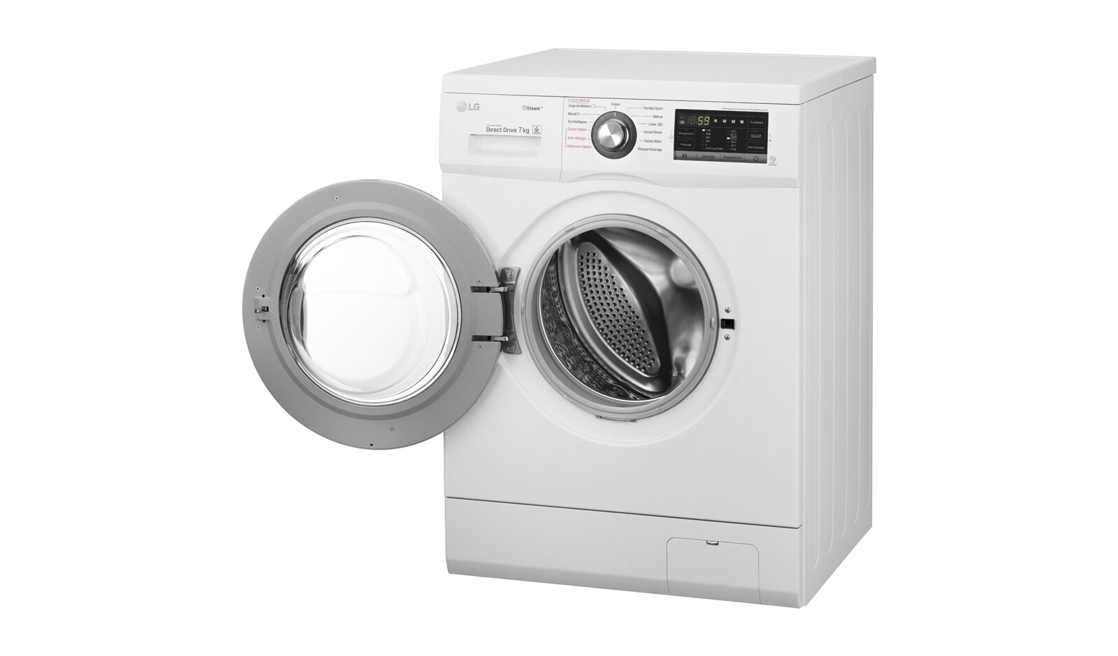 LG Lave-Linge 7KG | Moteur Direct Drive™ |  6 Motion Direct Drive™  | Steam | A+++-30%  | Smart Diagnosis™, LG F74G62WHS