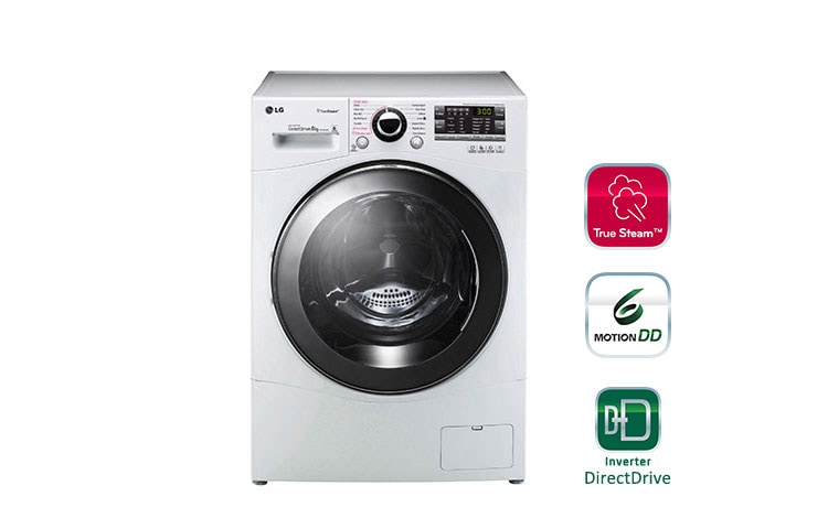 Vue avant de Lave-linge 6 Motion Direct Drive Vapeur 8 Kg LG F84933WHS