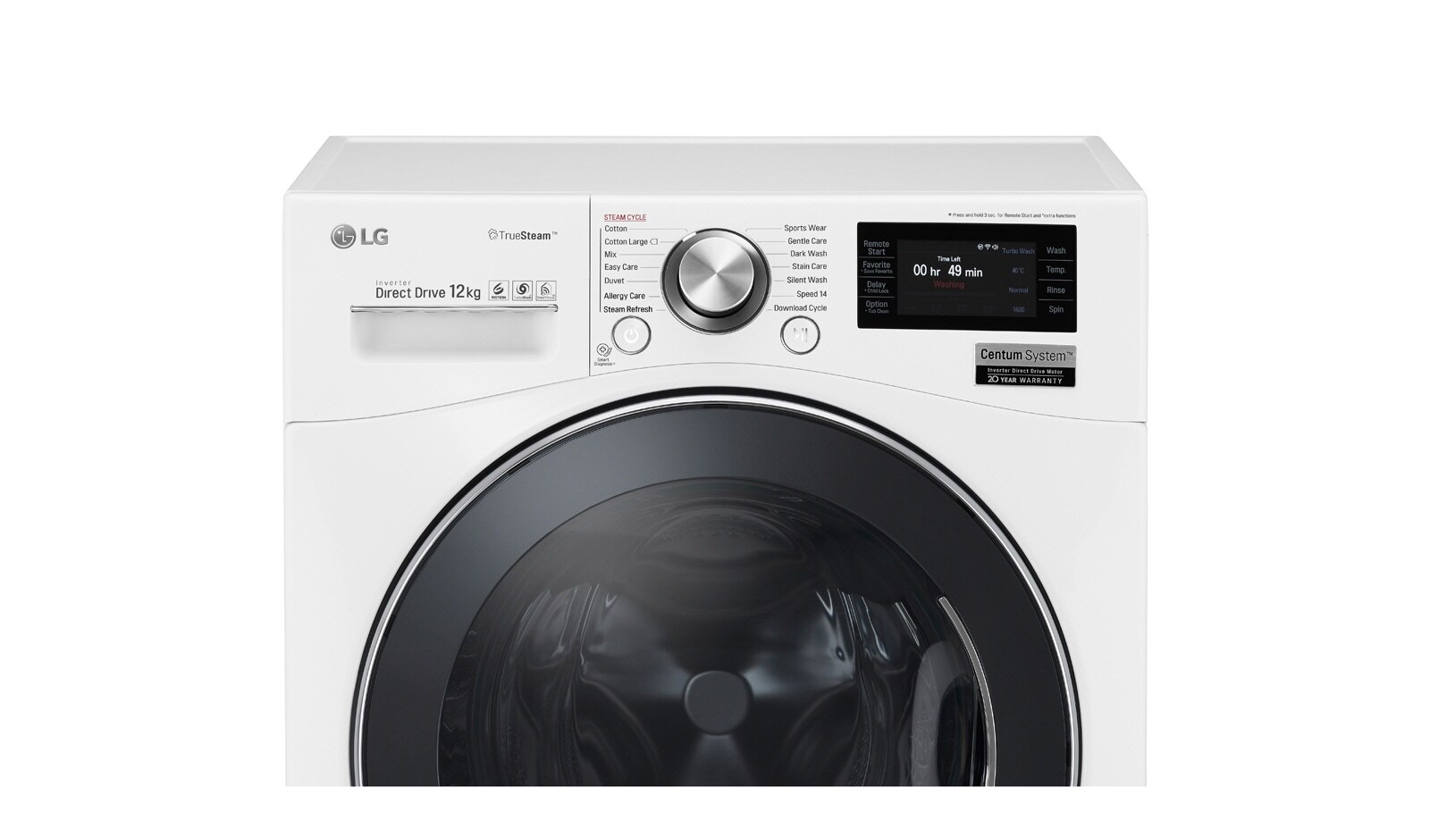 LG Lavante-séchante Centum | 12/8kg | Garantie moteur 20 ans | True Steam  | EcoHybrid | Wi-Fi | 6 Motion Direct Drive™ | AAA, LG F286F93EWRH