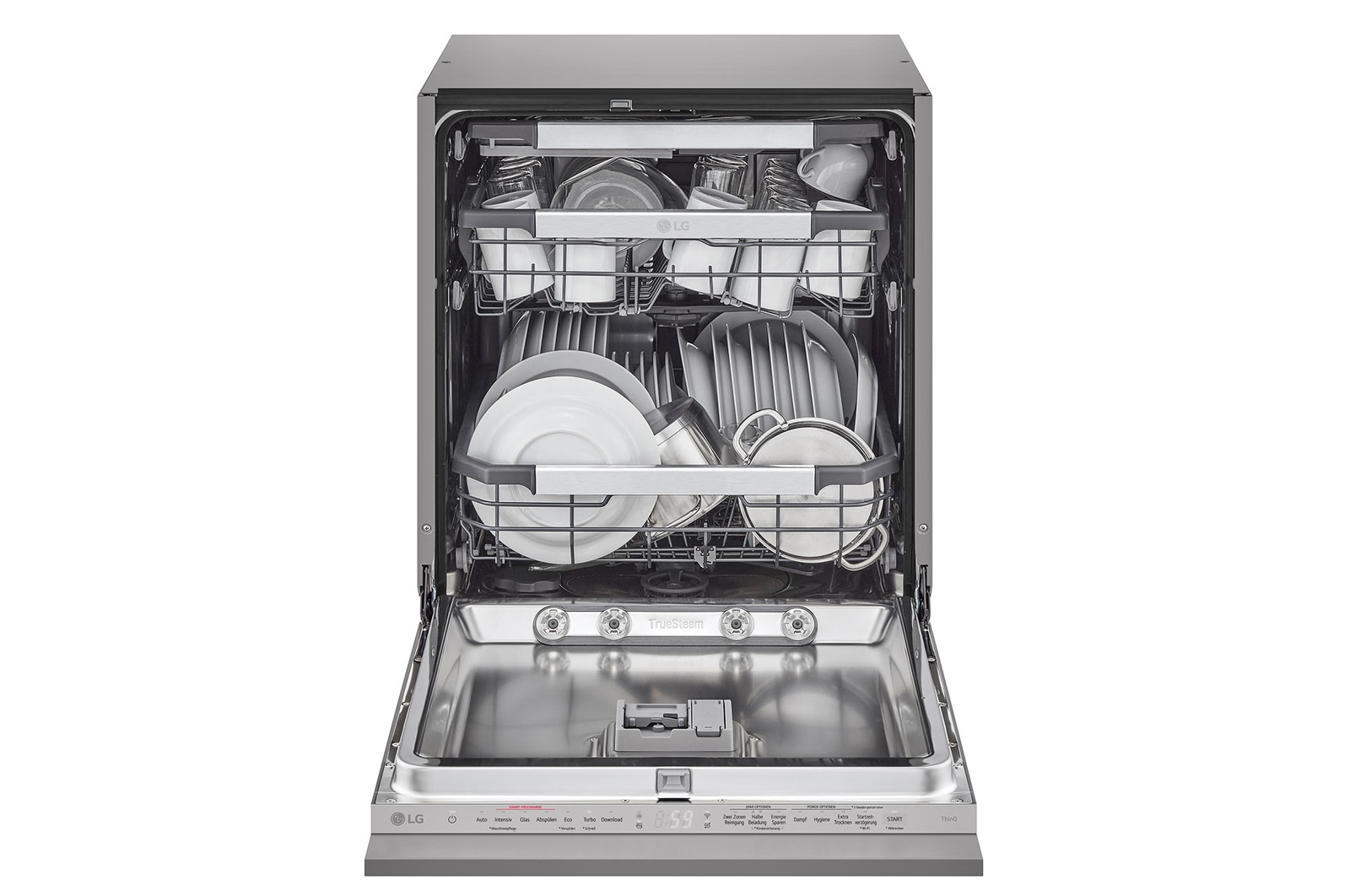 Vue avant de Lave-vaisselle encastrable | 43dB | TrueSteam™ LG DB476TXS