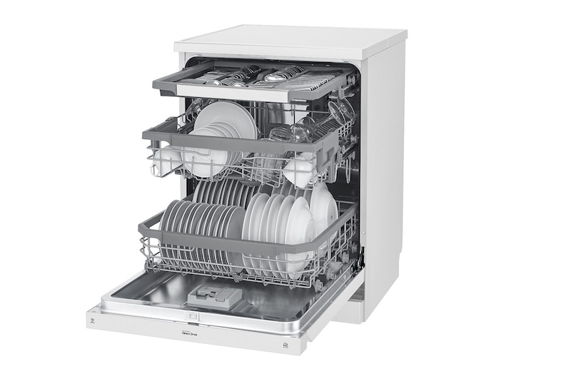 LG Lave-vaisselle | QuadWash™ | E | Inverter Direct Drive | Connecté WIFI, LG DF325FW