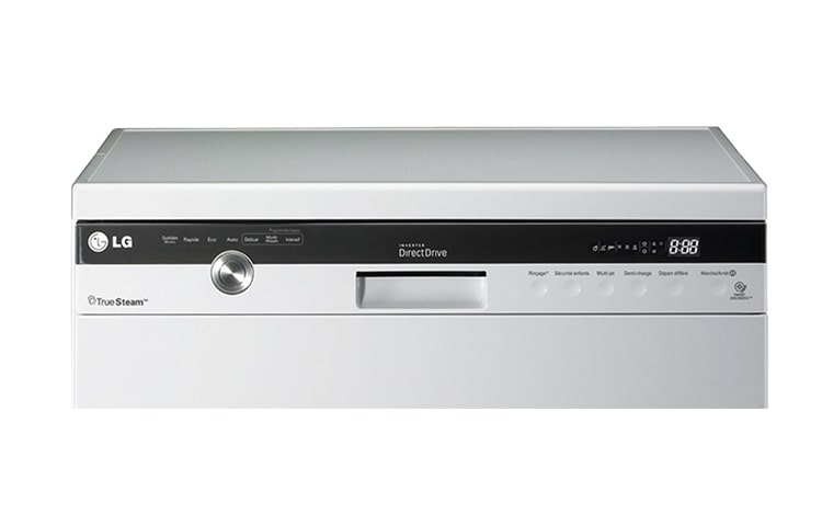 LG Lave vaisselle 9L | 38 dB(A) | Direct Drive | TrueStream | Tirroir à couvert | Smart Diagnosis | Départ différé | Sèchage actif | Blanc, LG D14563WHS