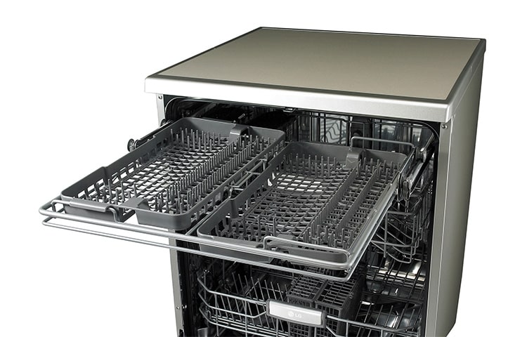 LG Lave vaisselle 9L | 38 dB(A) | Direct Drive | TrueStream | Tirroir à couvert | UV anti-bactérien | Smart Diagnosis | Départ différé | Inox, LG D14867IXS