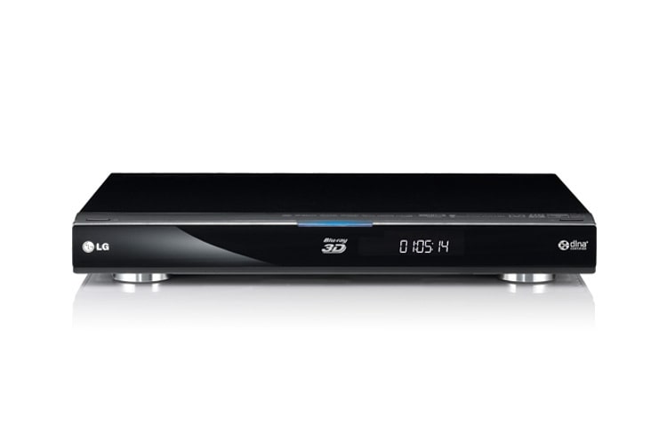 Vue avant de Média Station avec Lecteur Blu-Ray 3D intégré LG BDT590