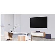 LG Éclair QP5 | Barre de son compacte | système 3.1.2 | 320W | Hi-Res Audio | Dolby Atmos | DTS:X | Meridian | Noir, LG QP5