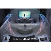 LG Barre de son 5.1.3 | 620W | Dolby Atmos | DTS:X | eARC | Hi-Res Audio | IMAX enhanced, LG S80QR