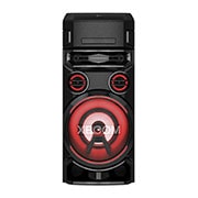 Vue avant de LG XBOOM | Système High Power | Bluetooth | Lecteur CD | Boomer 8’’ | Lumières multicolores | Fonctions DJ &amp; Karaoké LG ON7
