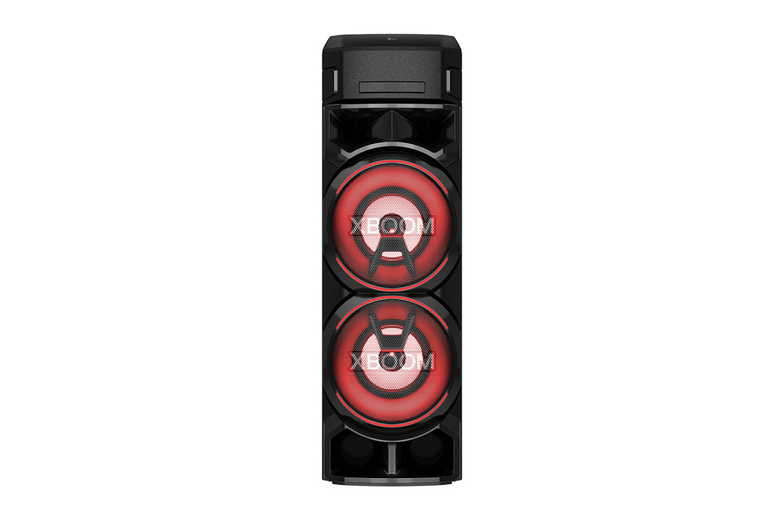 LG XBOOM | Système High Power | Bluetooth | Lecteur CD | Double Boomer 8’’ | Lumières multicolores | Fonctions DJ & Karaoké, ON9