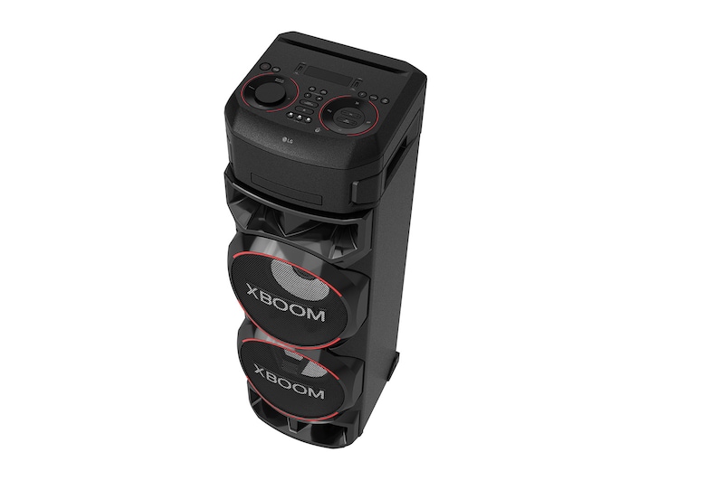 LG XBOOM | Système High Power | Bluetooth | Lecteur CD | Double Boomer 8’’ | Lumières multicolores | Fonctions DJ & Karaoké, ON9