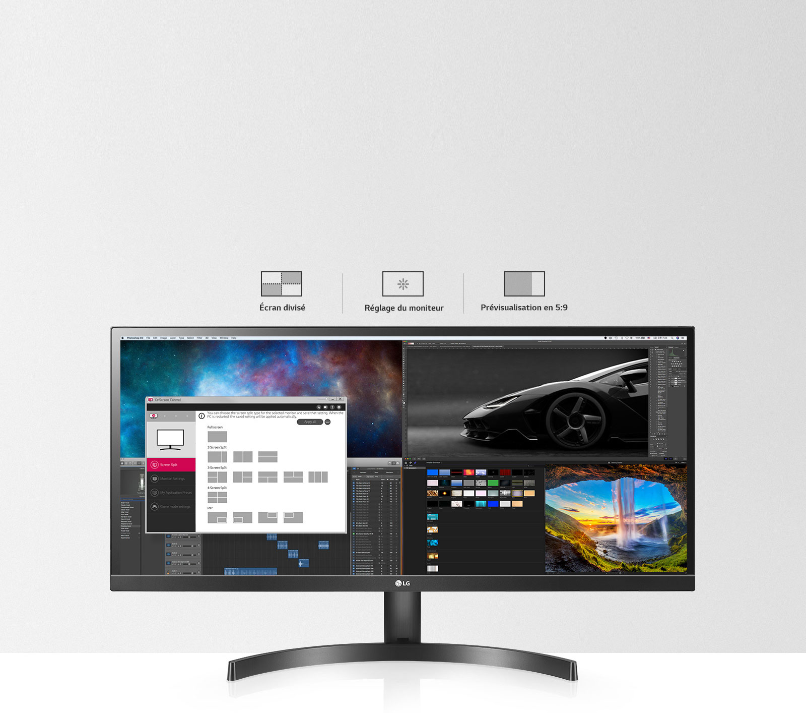 Moniteur PC LG UltraWide 29" 29WL50S-B - 2560x1080 21:9 Écran Large