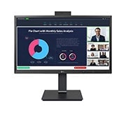 LG 23.8" (60 cm) | Écran IPS format 16/9ème | Résolution FHD 1920 x 1080 | USB-C (65W), RJ45 | Webcam et micro intégrés, LG 24BP750C-B