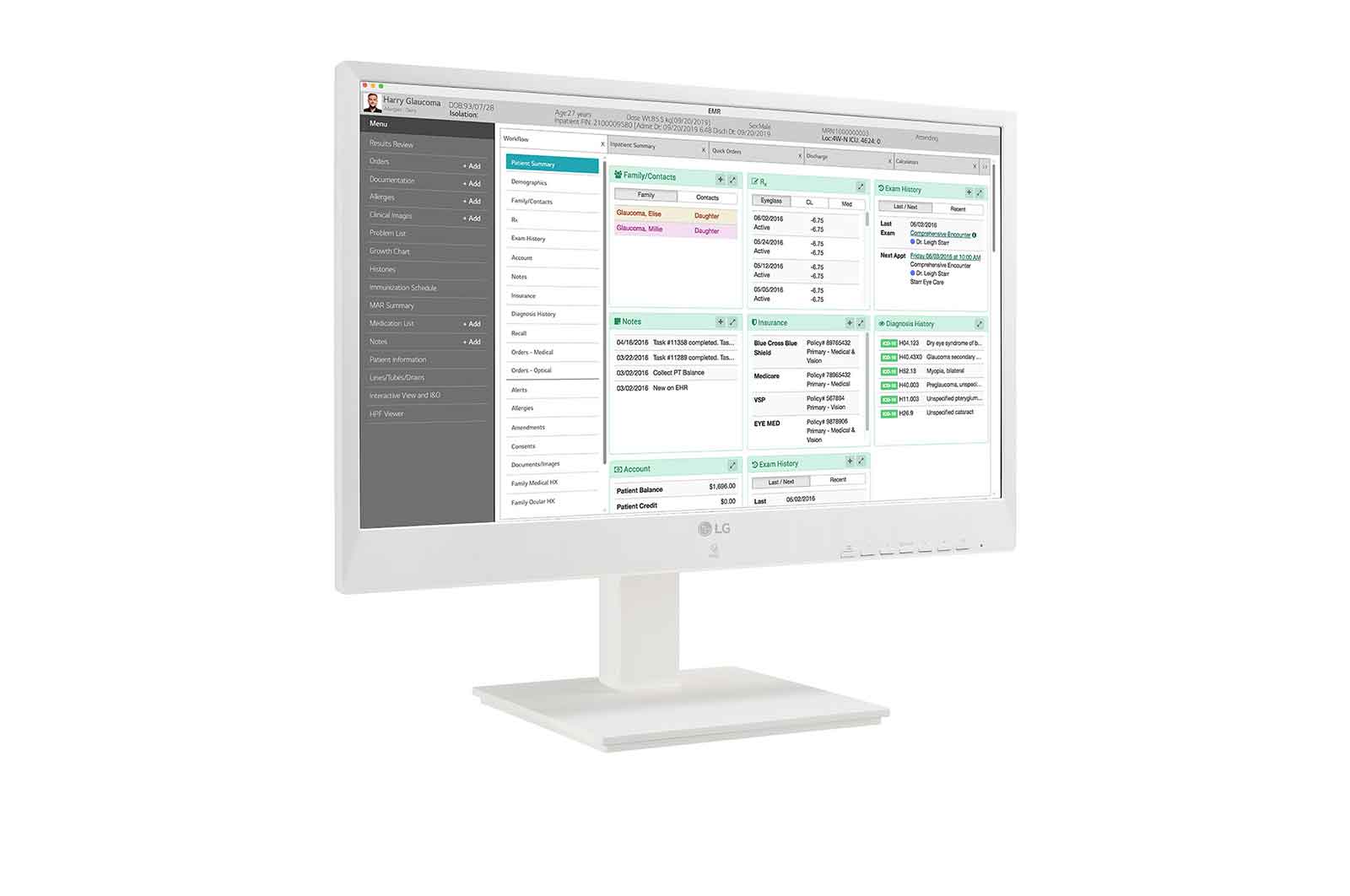LG Moniteur médical Client léger tout-en-un | IPS 23.8" Full HD | Intel® Celeron Quad Core, LG 24CN670W-AP