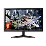 Vue avant de 24&#34; (60 cm) | Résolution 1920 × 1080 | Tps réponse 1ms |HDMI, Display Port LG 24GL600F-B
