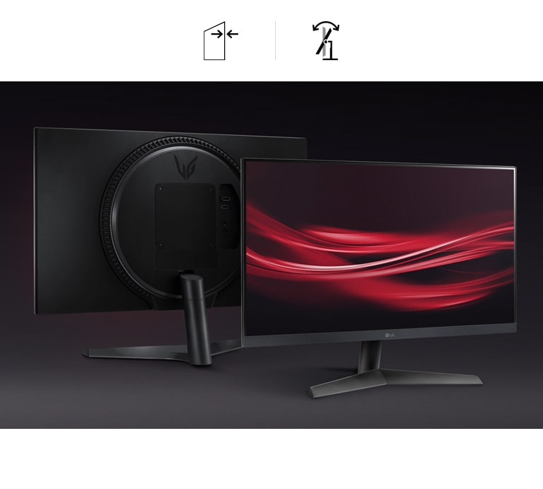 Moniteur au design élégant avec cadre aux bords fins et avec support à inclinaison réglable