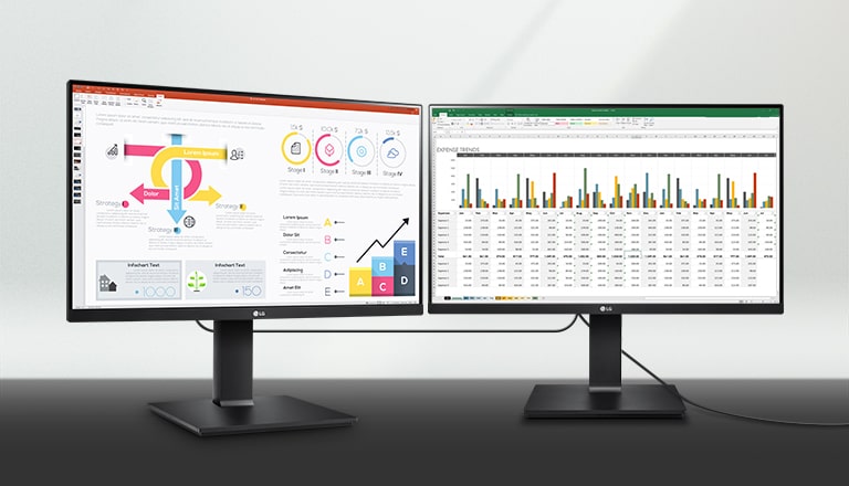 Moniteur IPS QHD de 23.8":  couleurs réalistes et grands angles de visionn