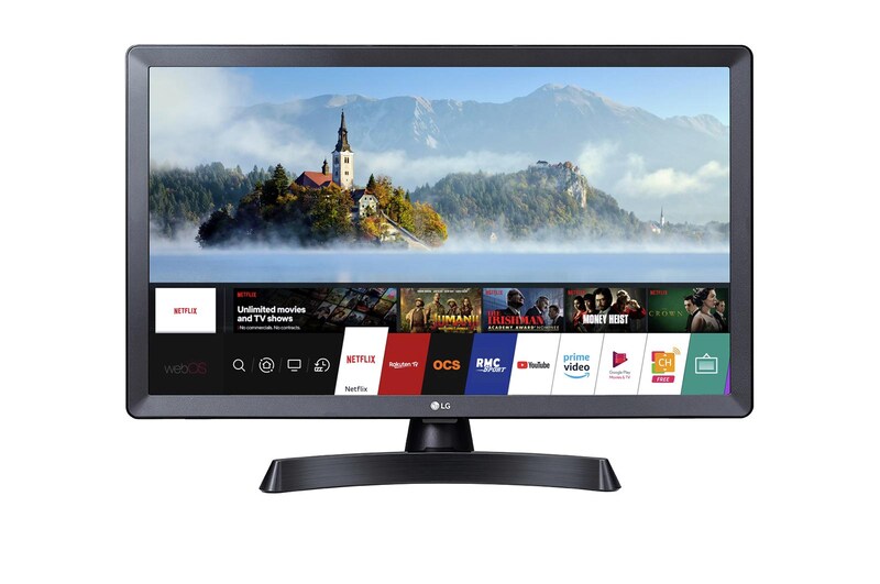 Vue avant de 24" (60 cm) | Moniteur TV LED 16/9ème | Résolution HD 1366x768 LG 24TN510S-PZ