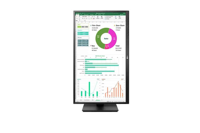 LG 27" (68 cm) | Moniteur LED IPS 16/9 | Résolution FHD : 1920x1080 | VGA, DVI, USB, DisplayPort, HDMI | Haut-parleurs intégrés (2x5W), LG 27BK55YP-B