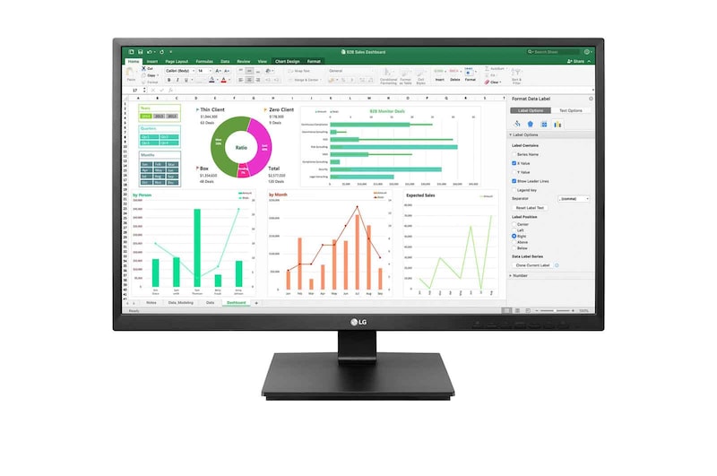 LG 24" (60cm) | Moniteur LED IPS 16/9 | Résolution FHD : 1920x1080, LG 24BK55YP-B