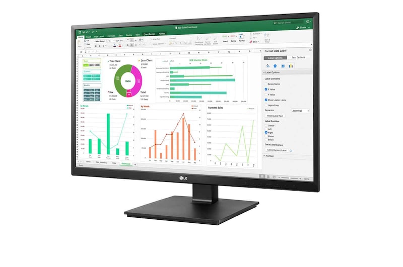 LG 24" (60cm) | Moniteur LED IPS 16/9 | Résolution FHD : 1920x1080, LG 24BK55YP-B