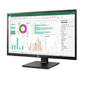 LG 27" (68 cm) | Moniteur LED IPS 16/9 | Résolution FHD : 1920x1080 | VGA, DVI, USB, DisplayPort, HDMI | Haut-parleurs intégrés (2x5W), LG 27BK55YP-B