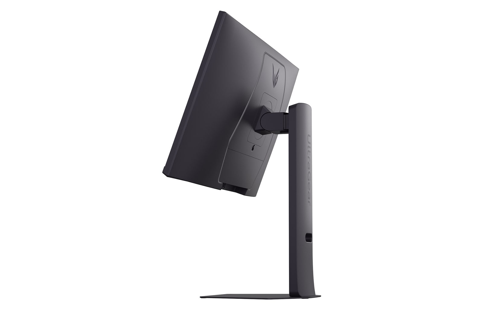 vue du dessus du moniteur présentant un design fin