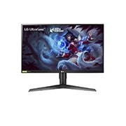 Vue avant de 27&#34; (68 cm) | Résolution 1920 × 1080 | Tps réponse 1ms |HDMI, Display Port LG 27GL63T-B