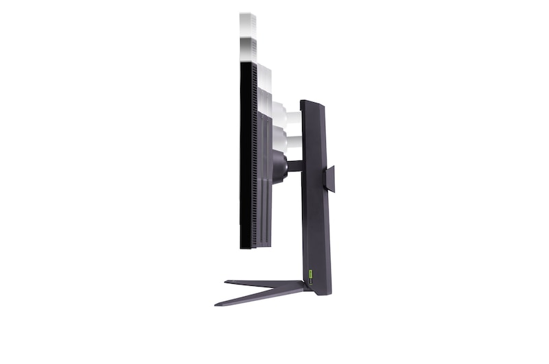 Vue latérale du pied à hauteur réglable avec voyants éteints