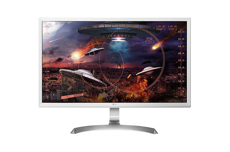 Vue avant de 27&#34; (68 cm) | Moniteur LED IPS 16/9ème | Résolution 4K 3840x2160 LG 27UD59-W