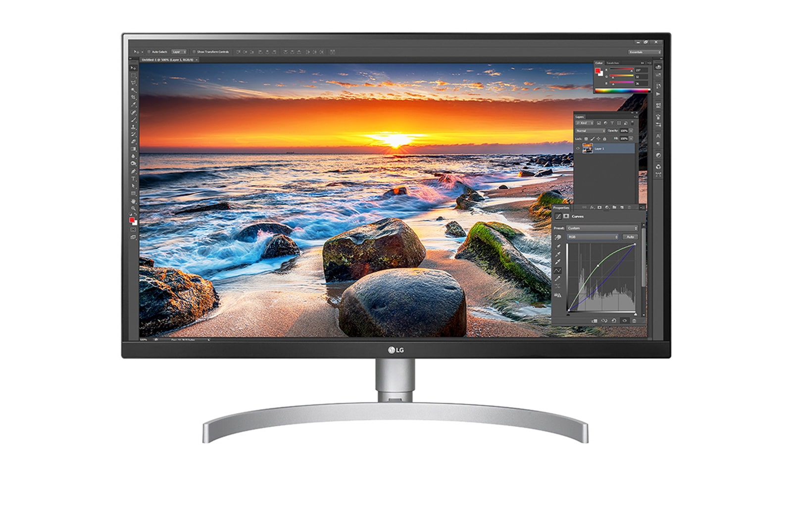 Vue avant de 27&#34; (68 cm) | Moniteur LED IPS | Résolution 4K 3840x2160 LG 27UL850-W