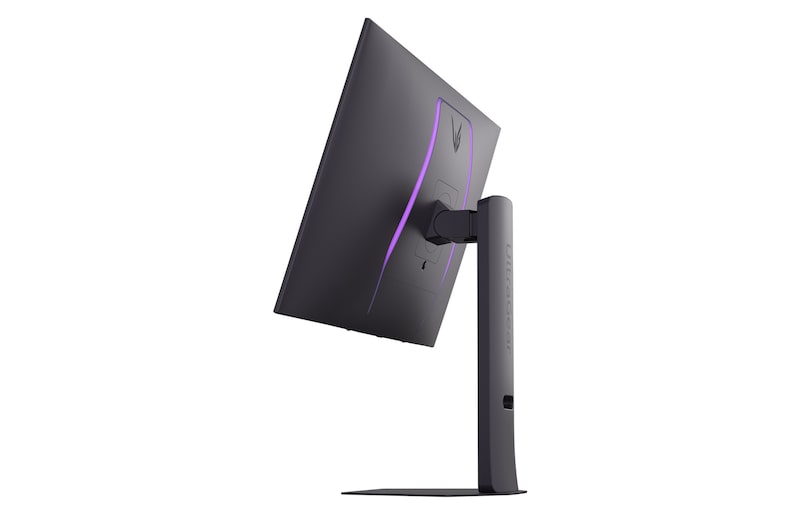 vue latérale d'un moniteur incliné