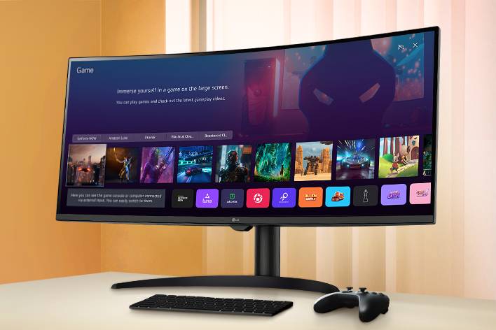 L’écran du Smart Monitor placé sur la table affiche l’écran de l’APPLI Jeux.
