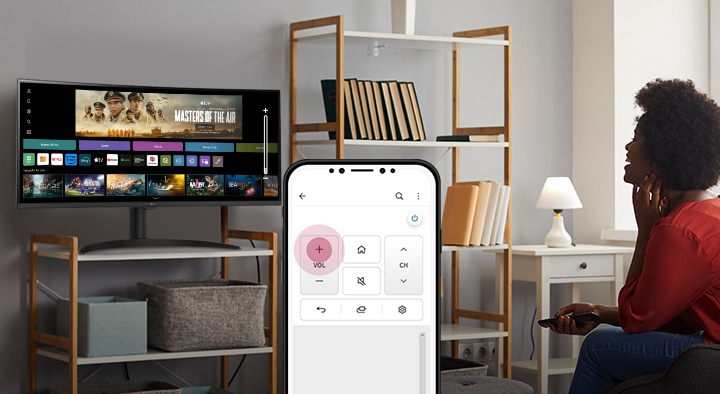 Avec l’appli ThinQ, vous pouvez utiliser les fonctionnalités de la télécommande.