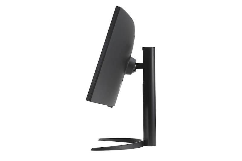 Vue latérale du moniteur avec une plage d’ajustement de l’inclinaison de +20 degrés