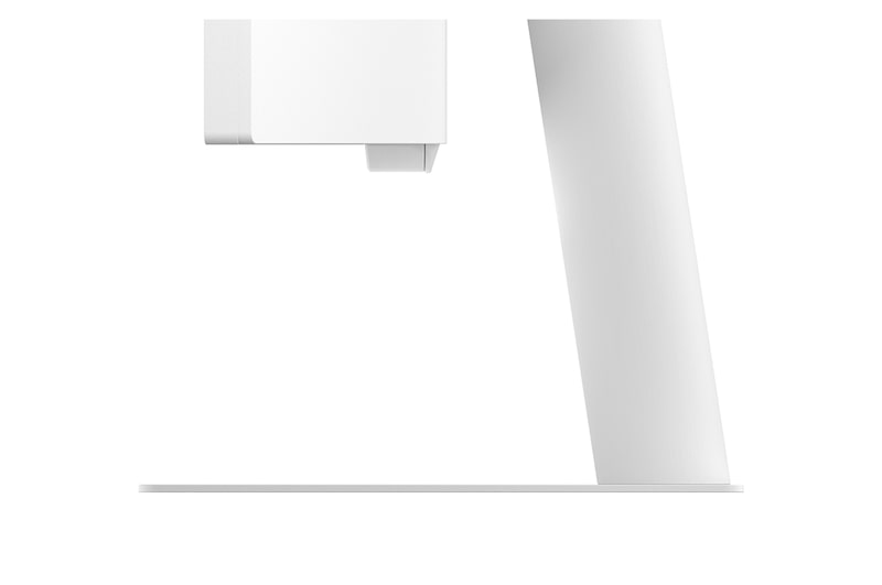Vue latérale du support de moniteur