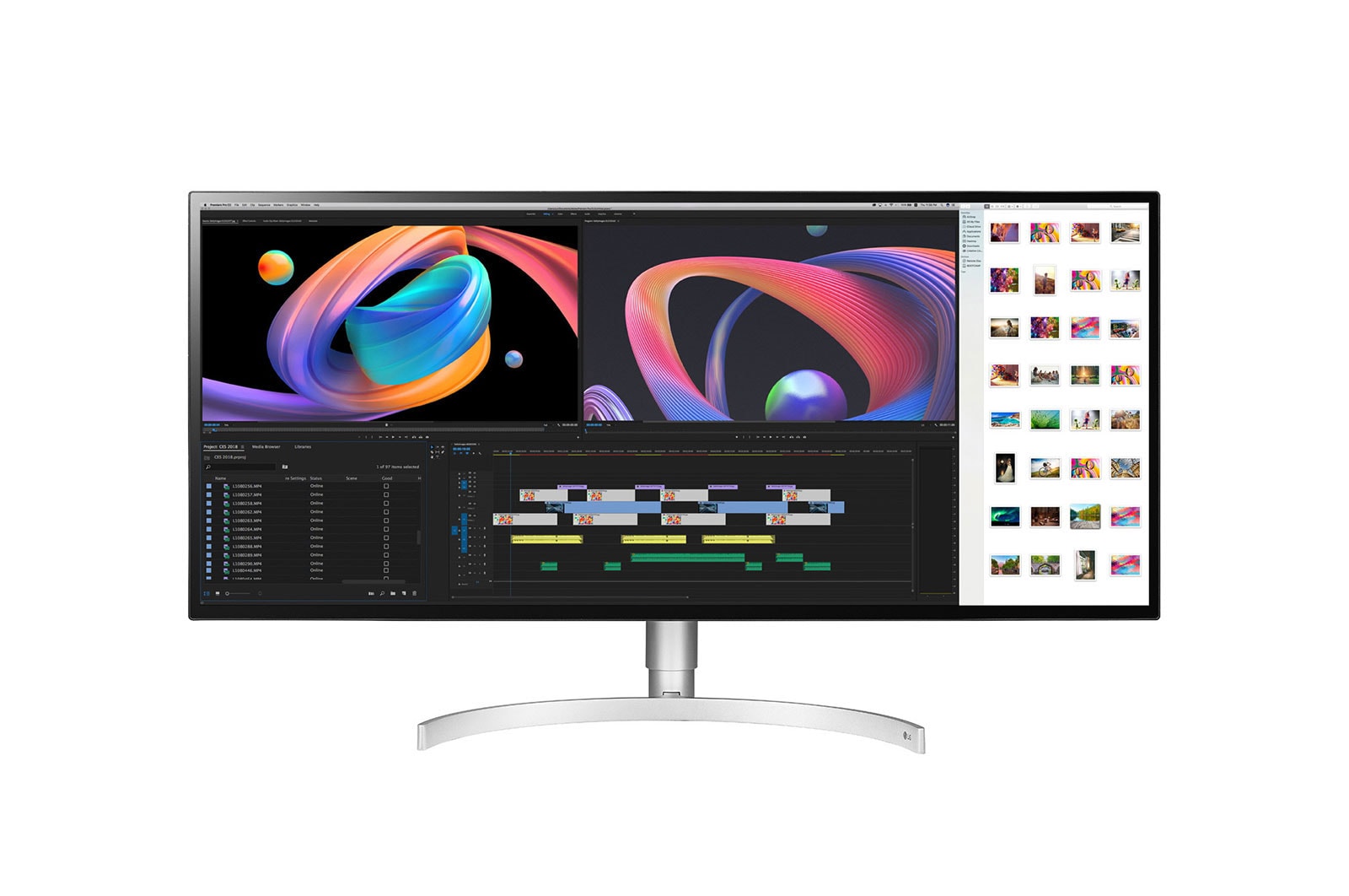 Vue avant de 34&#34; (86cm) | Moniteur LED Nano IPS 21/9ème | Résolution 5K 5120 x 2160 LG 34WK95UP-W