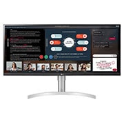 Vue avant de 34&#34; (86 cm) | Moniteur LED 21/9ème | Résolution FHD 2560 x 1080 LG 34WN650-W