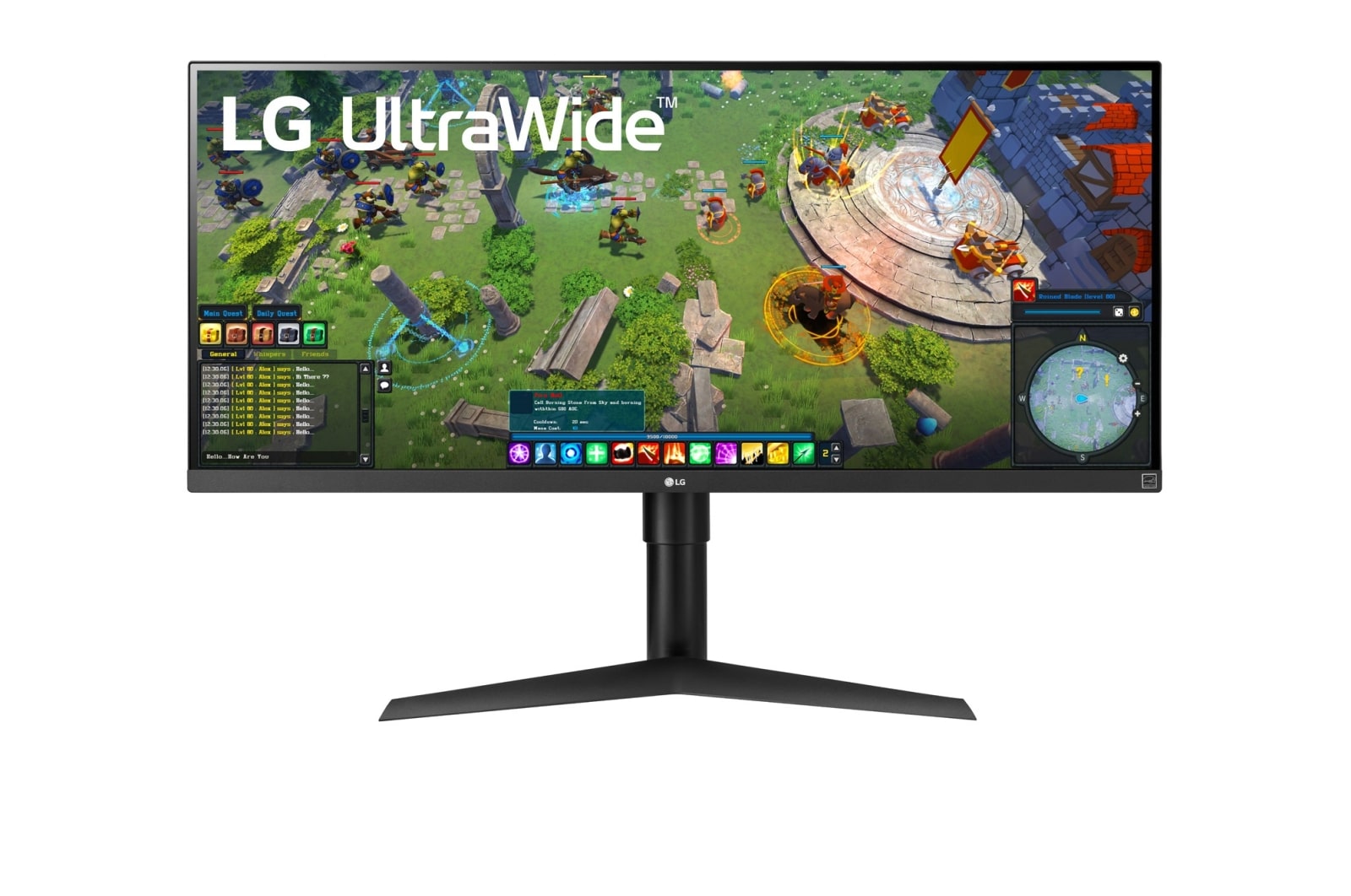 Vue avant de 34&#39;&#39; (86 cm) | UltraWide™ Moniteur LED IPS 21/9ème | Résolution UW-FHD 2560x1080 LG 34WP65G-B