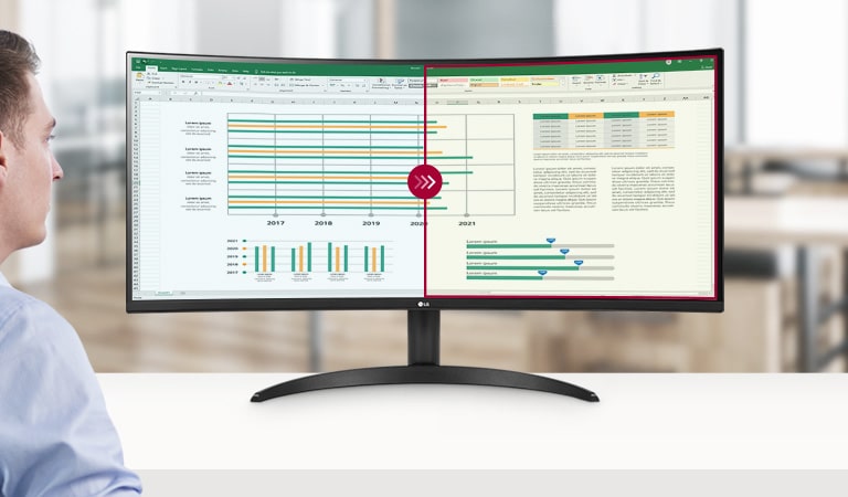 monitor profesional ultrapanorámico curvo lg ultrawide 34wr50qc-b 34/  wqhd/ neg