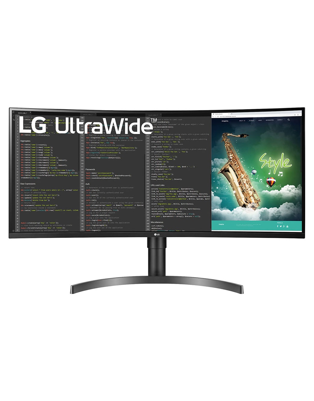 LG 35WN75C-B 35インチ ウルトラワイドモニター　　85920 35'' (89 cm) | UltraWide™ Moniteur incurvé LED VA 21/9ème
