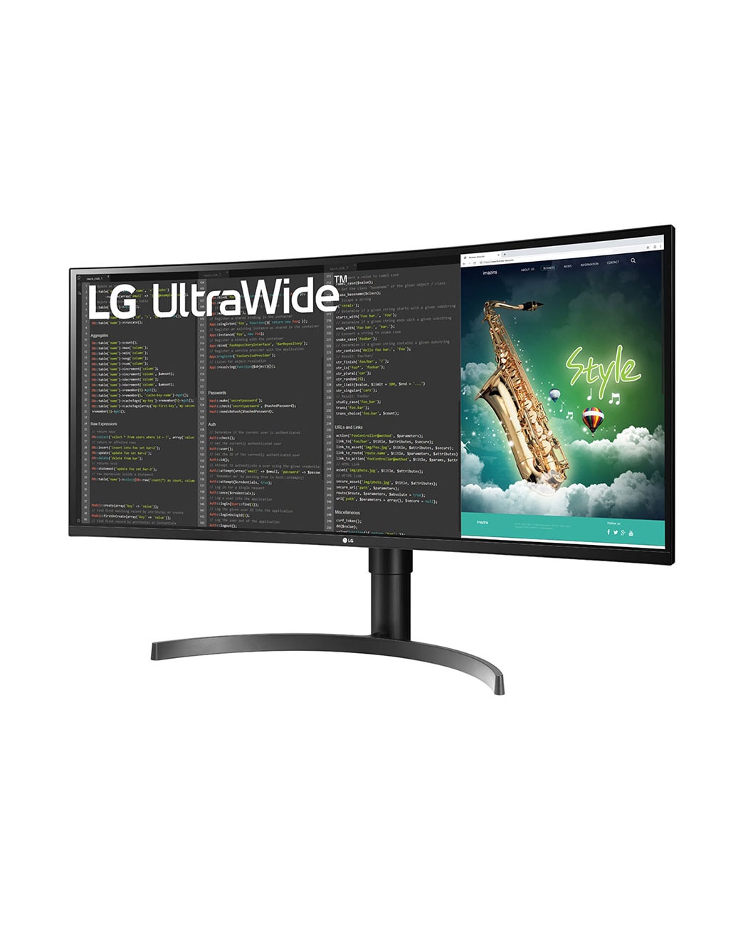 LG 35WN75C-B 35インチ ウルトラワイド モニター 35'' (89 cm) | UltraWide™ Moniteur incurvé LED VA 21/9ème