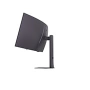 Moniteur LG 39GX900A au fini sombre affichant les dimensions de l'écran incurvé, mesurant 887.8 mm de largeur, 404.4 mm de hauteur d'écran, 495.7~605.7 mm de hauteur totale et 322.8 mm de profondeur.