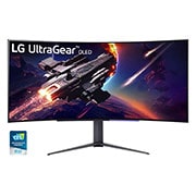 LG 44.5'' (113 cm) | Moniteur gaming OLED 21/9ème | Résolution UWQHD 3440 x 1440, LG 45GR95QE-B