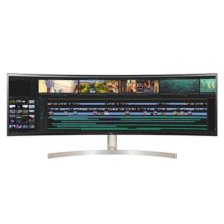 49'' (124 cm), Moniteur incurvé LED IPS 32/9ème, Résolution Dual QHD 5120  x 1440 - LG 49WL95C-WE