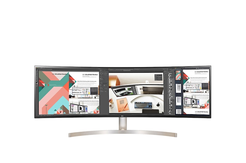 LG 49'' (124 cm) | Moniteur incurvé LED IPS 32/9ème | Résolution Dual QHD 5120 x 1440, LG 49WL95CP-W