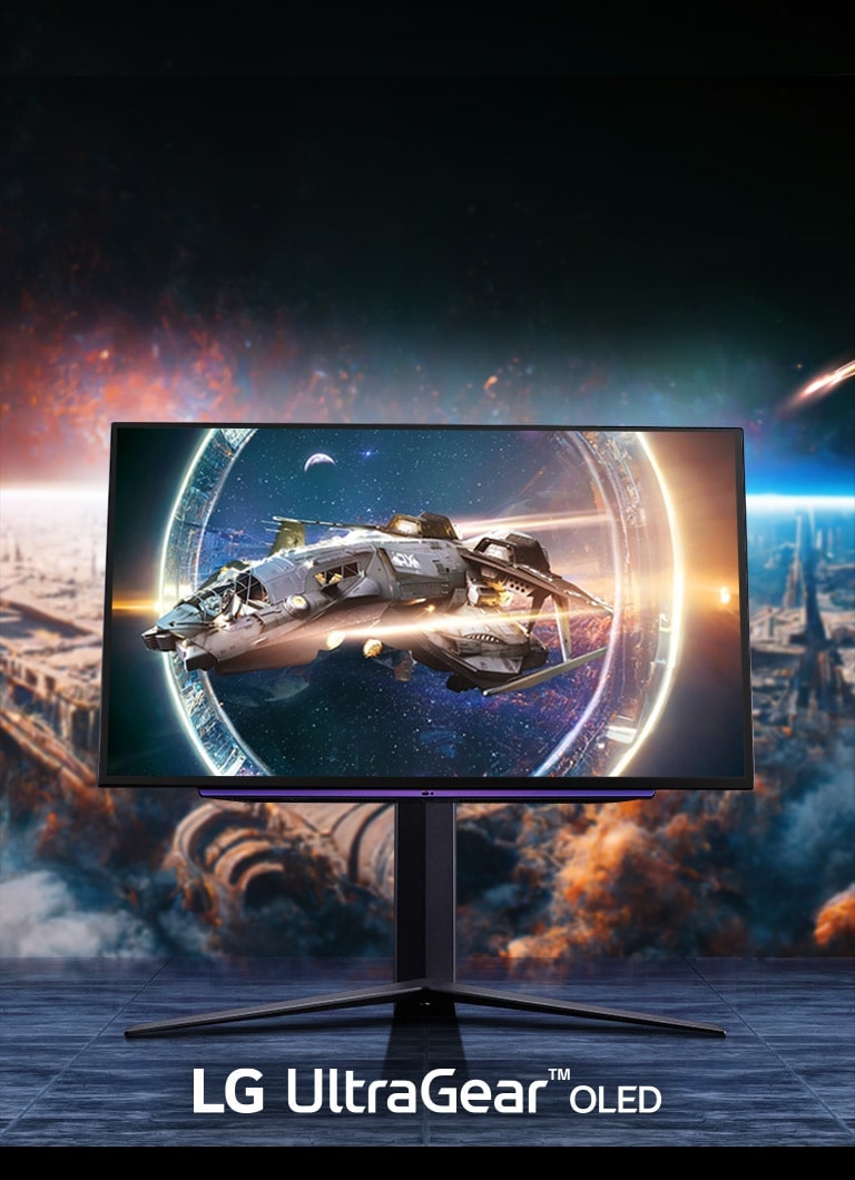 26.5'' (67.32 cm), Moniteur gaming OLED 16/9ème, Résolution QHD 2560 x  1440 - LG 27GR95QE-B