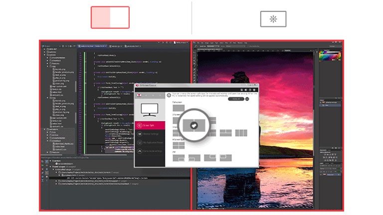 Le logiciel OnScreen Control offre une interface utilisateur simplifiée.