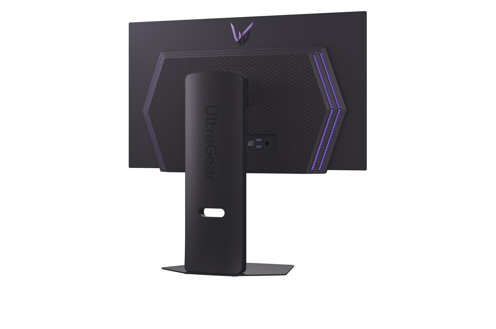 vue avant du moniteur avec le support en bas