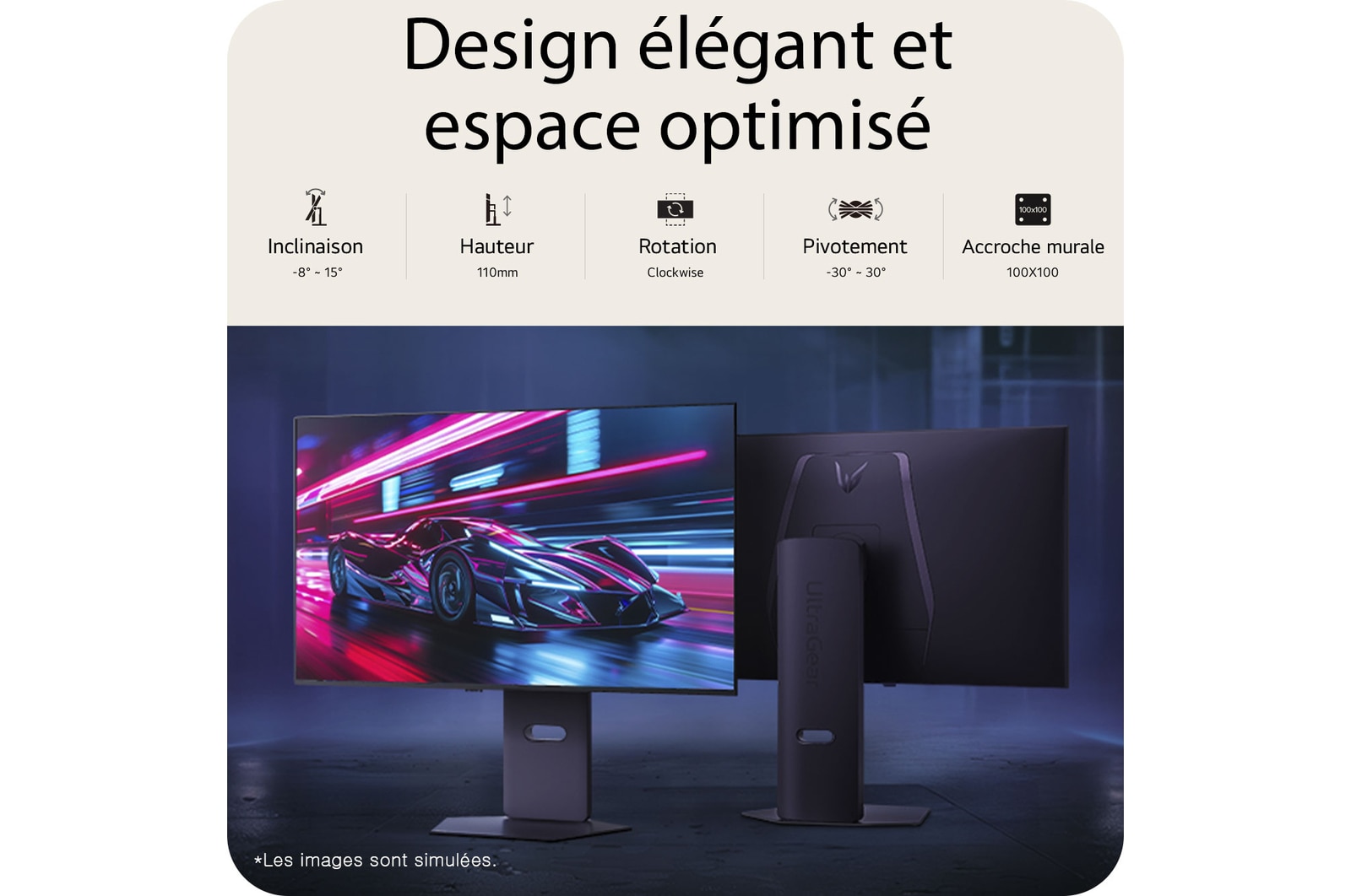 Design élégant et espace optimisé