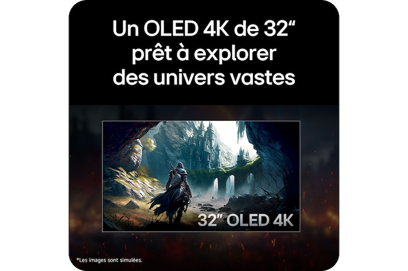 Un OLED 4K de 32" prêt à explorer  des univers vastes